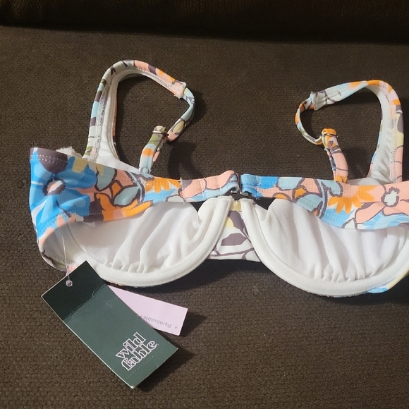 Wild Fable Floral Bikini - Blue, Yellow, Brown Set Size XS (0-2) - Picture 3 of 11